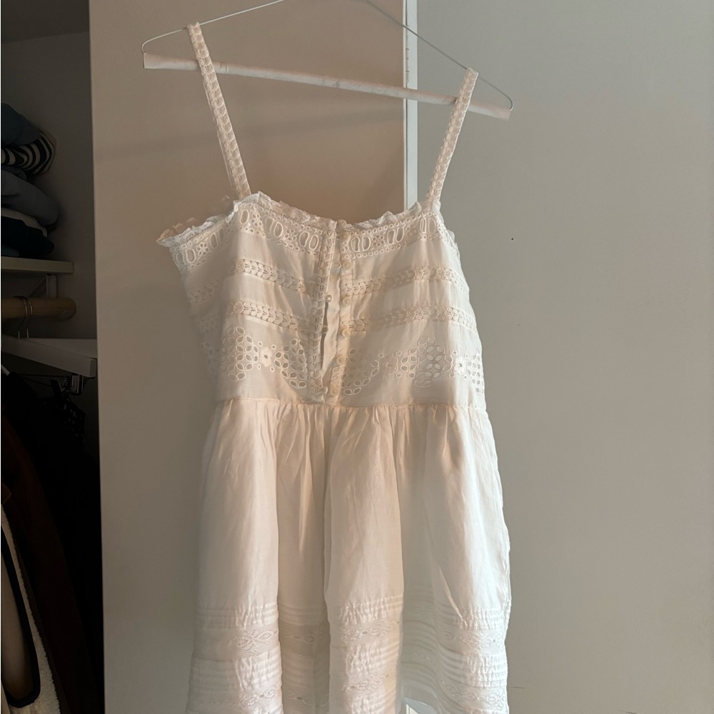 Isabel Marant White Lace-Trimmed romper